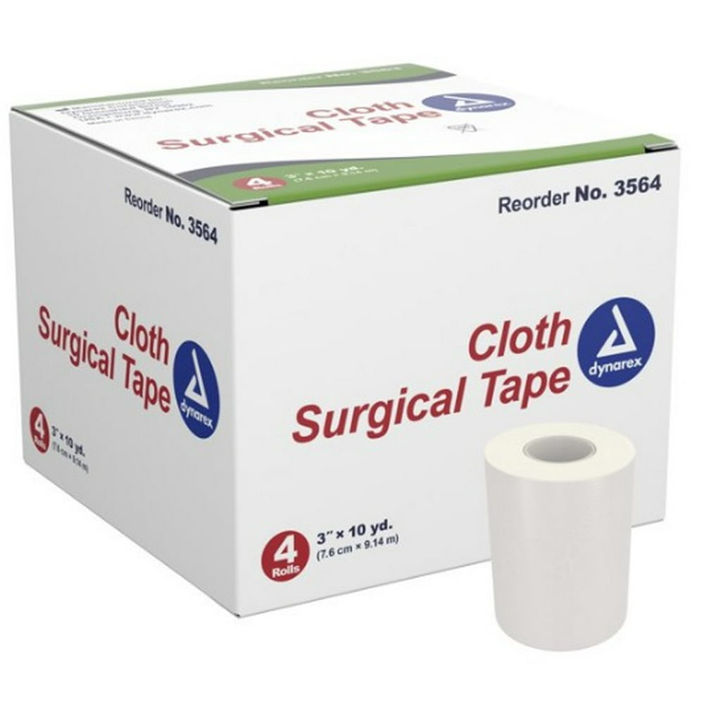 Dynarex Medical Tape Cloth 3 Inch X 10 Yard White NonSterile, Dynarex