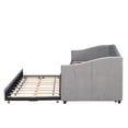 thumbnail image 5 of Upholstered Daybed with Trundle, Modern Twin Size Tufted Velvet Upholstered Daybed Frame with Wood Slat Support, Dual-use Platform Bed Sofa Bed with Wingback and Armrests for Living Room Bedroom, Gray, 5 of 7