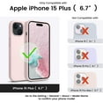 thumbnail image 6 of Compatible with iPhone 15 Plus Case, Silicone Shockproof Slim Thin Phone Case for iPhone 15 Plus (6.7 inch), (Chalk Pink), 6 of 12