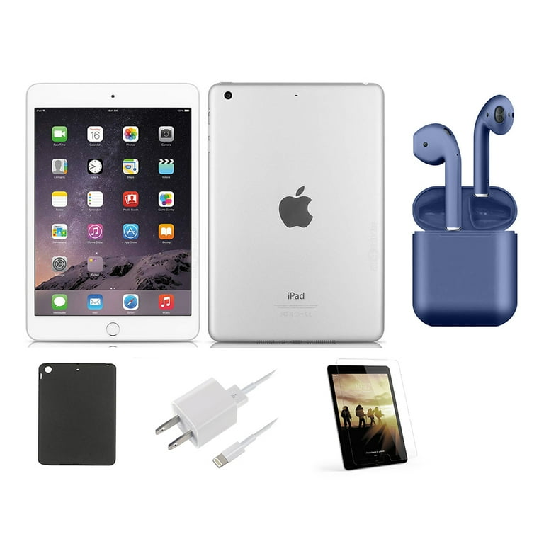 Restored | Apple iPad Mini 3 | 16GB | Silver | Wi-Fi Only | Bundle