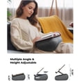 thumbnail image 5 of Lap Book Pillow Stand with Storage Adjustable Beanbag Reading Pillow with Dark Wood Panel Multi-Angle Book Holder for Hands-Free Reading in Bed or Sofa Book Lover Essential Soft Cushion, 5 of 6