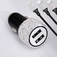 thumbnail image 4 of Nuevo cargador de martillo de seguridad para teléfono móvil Diamond Car Dual USB Fast Charge - Blanco Adepaton  2033037, 4 of 9