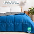 thumbnail image 4 of Bare Home 1800 Collection Reversible Down Alternative Comforter, All-Season, King/Cal King, Gray/Medium Blue, 4 of 10
