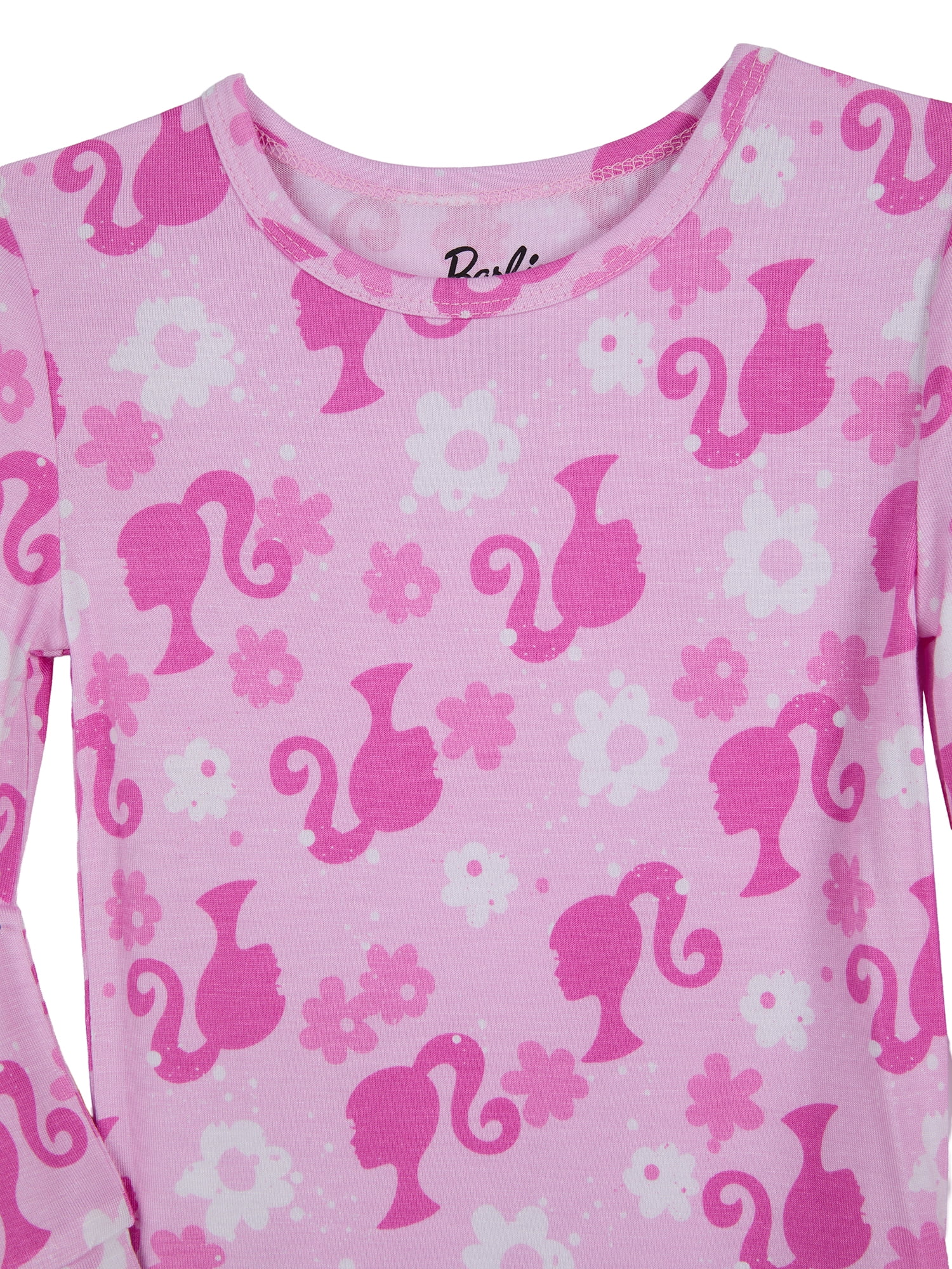 Barbie Toddler Unisex Long Sleeve Top and Pants, 2-Piece Pajama Set, Sizes 12M-5T