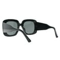 thumbnail image 3 of Womens Square Fashion Sunglasses Oversized Thick Frame UV 400 Black, 3 of 4