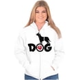 thumbnail image 4 of Cute Puppy Dog Animal Paw Print Zip Hoodie Sweatshirt Women Brisco Brands L, 4 of 6