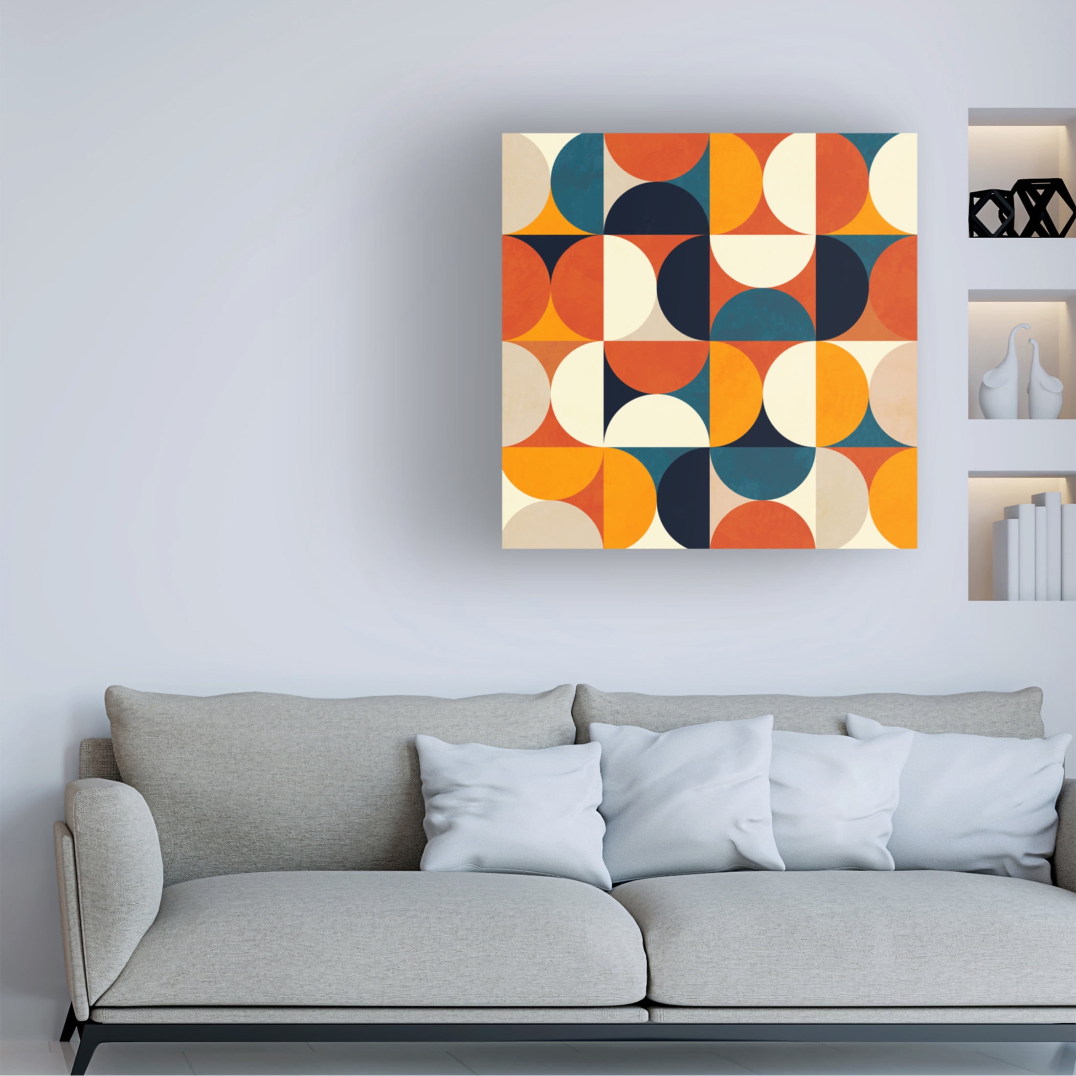 Trademark Fine Art Ana Rut Bre Geometry New12 Rougeatre Canvas Wall Art