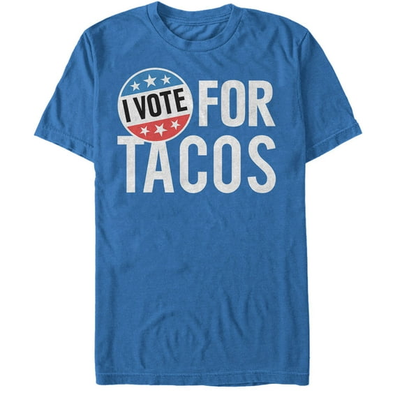 Men's Lost Gods Election I Vote for Tacos Graphic Tee Royal Blue X Large