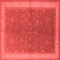 thumbnail image 1 of Ahgly Company Indoor Square Oriental Red Industrial Area Rugs, 4' Square, 1 of 4