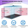 thumbnail image 5 of 30 Inch Dog Crate for Small Dogs, Folding Metal Wire Crates Dog Kennels Outdoor and Indoor Pet Crate with Double-Door, Blue, 5 of 8