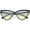 Black / Blue Yellow, variant on Oversize Vintage Cat Eye Sunglasses Color Tinted Lens 59mm (Black / Pink Gradient)