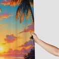 thumbnail image 3 of SHERONV Tropical Sunset Palm Trees Beach Shower Curtain Set with Hooks 60"x72, 3 of 7