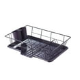 thumbnail image 5 of Sweet Home Collection  3-Piece Kitchen Sink Dish Drainer Set Eggplant, 5 of 5
