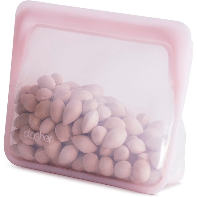 Sac de Rangement Réutilisable en Silicone Alimentaire czcpp-Platinum, Rose (Support-Up Mini) / Réduire Plastique à Usage Unique / Cuire, Stocker, sous Vide, Ou Congeler / Étanche, Lavable au Lave-Vaisselle, Écologique / 28 Oz