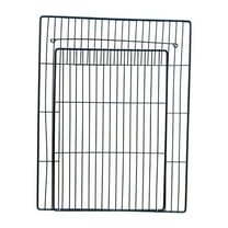 oshhni Pets Playpen Door Iron Wire Protector Dog Barrier for Hamster Guardrail Teddy Black