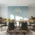 thumbnail image 3 of Livex Lighting Diamond Chandelier in Brushed Nickel, 3 of 7