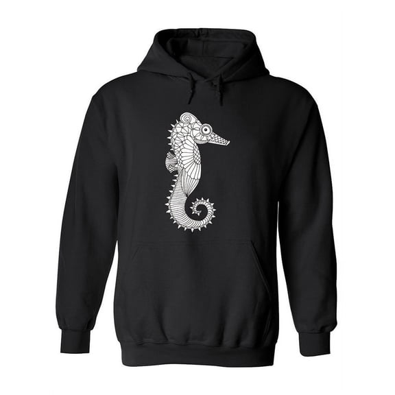 Zentangle Seahorse Hoodie Women -Image by Shutterstock, Female Large