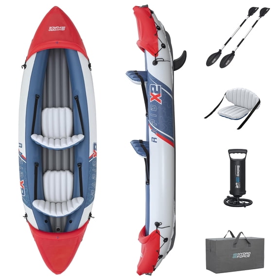 Bestway Hydro-Force Rapid X2 Inflatable 2 Person Kayak Outdoor Water Set