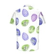 thumbnail image 4 of EQWLJWE Compression Shirt for Men Trendy Easter Day Button Down Shirt Fun Easter Bunny Ear Print Short Sleeve Tropical Holiday Top Festival Gifts, 4 of 5