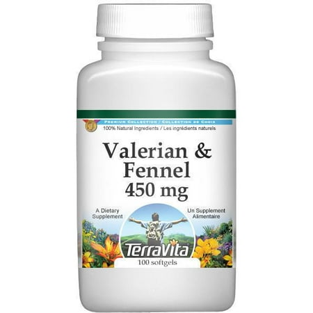 Combinaison Valerian et Fennel - 450 mg (100 capsules, ZIN: 513482)