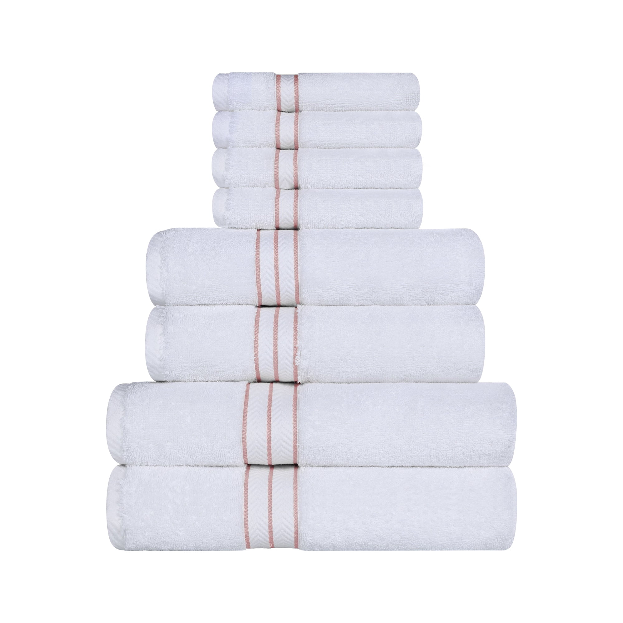Superior Turkish Cotton Ultra-Plush 8-Piece Tea Rose Towel Set