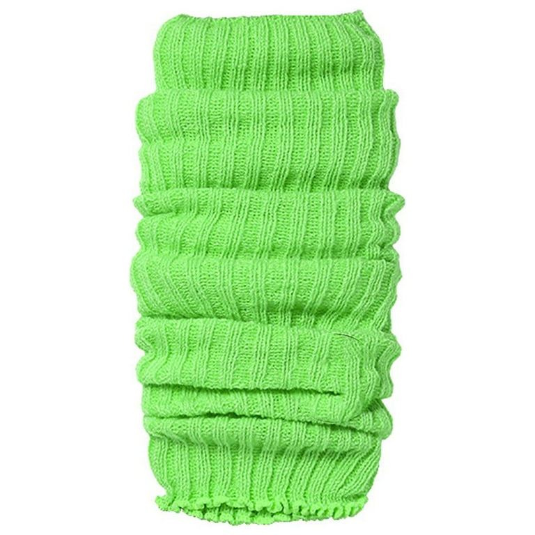 Neon Pintuck Leg Warmers (B×N) v28 Women's Neon Knit Leg Warmer for 80s Party Dance Sports