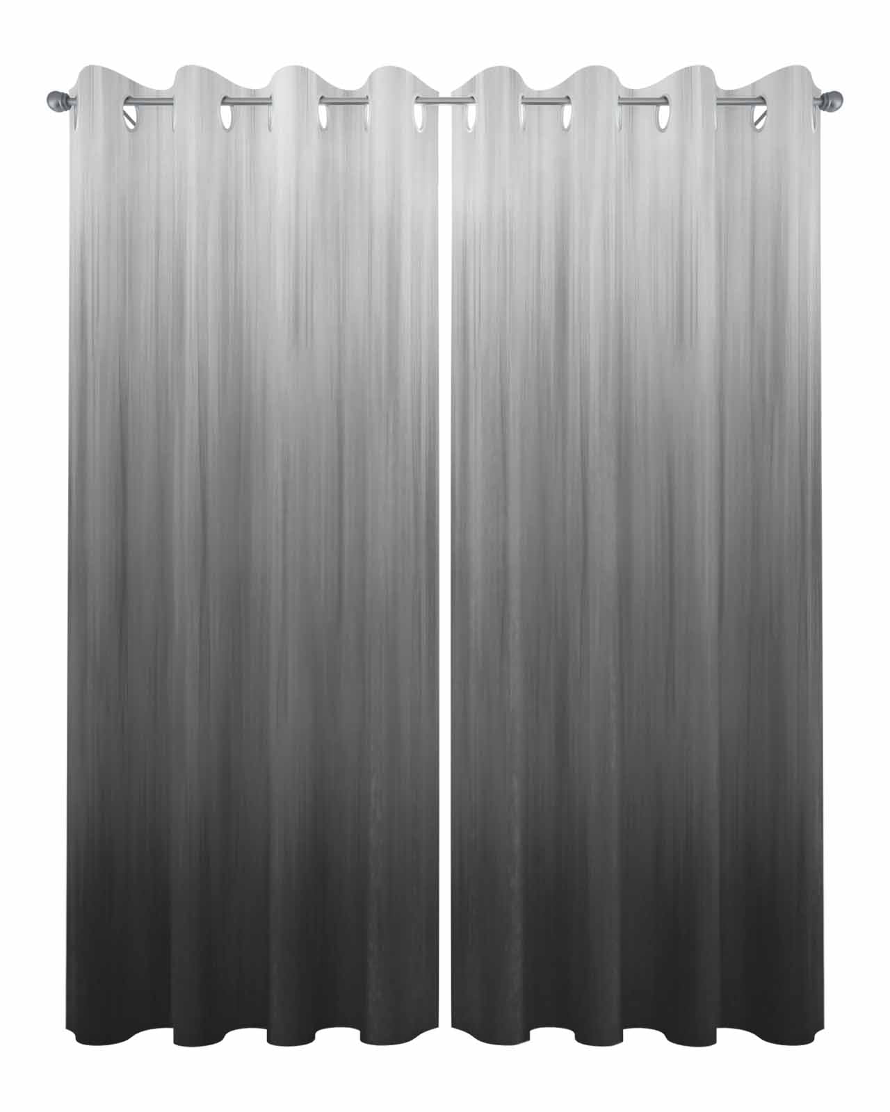 Grey Ombre Outdoor Curtains for Patio, Contemporary Gradient Abstract Art Privacy Drapes Grommet Waterproof Outside Curtains for Porch/Cabana/Balcony 54"x 108", 2 Panel