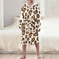 thumbnail image 4 of RXMEKW Hooded Velvet Bathrobe For Girls Long Sleeve Pajama Set With Button Closure, 4 of 7