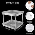 thumbnail image 3 of Organizador de plato giratorio Lazy Susan para gabinete, transparente, con 4 ventosas, cuadrado, giratorio de 360°, para especias, 10,6 x 7,5 pulgadas, 3 of 8