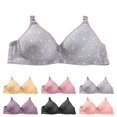 thumbnail image 7 of Gymayou Older Women Thin Full Cup Comfort Bra No Underwire Wireless Support Bra Wide Strap Adjustable Back Closure Bras Beige L, 7 of 7