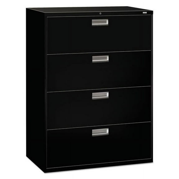 HON HON694LP 4 Drawer Lateral File with Lock - Black - 42 in.