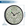 thumbnail image 3 of Indoor 12' Voice-Activated Luminous Decoration Wall Clock With LED Night Light Sage Green and Ivory, 3 of 8