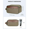 thumbnail image 4 of WITZMAN Canvas Toiletry Bag for Men Large Capacity Hanging Dopp Kit for Men Leather Toiletries Water-Resistant Bathroom Bag(A8002 Army Green), 4 of 9