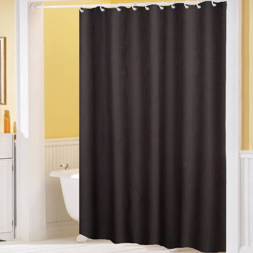 Hotel Quality Waffle Weave Fabric Shower curtain with Metal Grommets 70"x72" 