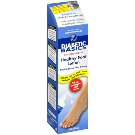 Diabetic Basics: Antimicrobial Healthy Foot Lotion, 12 oz