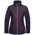 thumbnail image 2 of Little Donkey Andy Women's Lightweight Insulated Hybrid Jacket for Hiking Running Ski Warm Purple XXL, 2 of 7