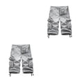 thumbnail image 4 of Sonducket Pantalones cortos de carga Pantalones casuales Hombre Traje Mano de obra al aire libre de larga duración de moda Multi bolsillos Blanco-gris treinta 2piezas, 4 of 6