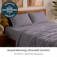 thumbnail image 2 of Mellanni 4-Piece Iconic Queen Bedsheet Set - Microfiber, 16" Deep Pocket, Cooling, Wrinkle, Fade, Stain Resistant, Hazy Lilac, 2 of 7