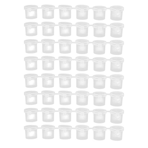 STRANDCHIC 8Pcs Transparent Plastic Paint Storage Containers Lightweight Paint Palette Box with Lid