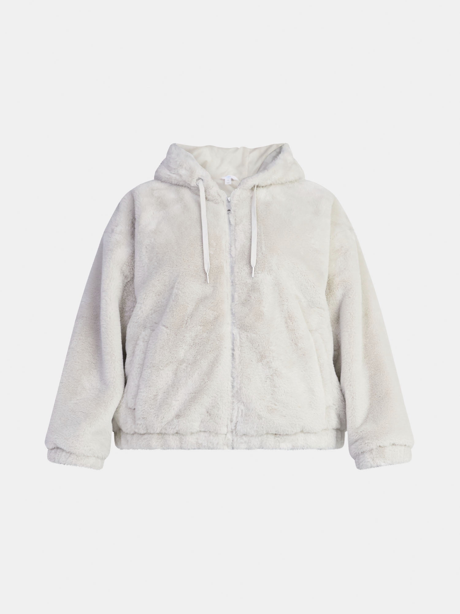 Time and Tru Women's and Women's Plus Faux Fur Hoodie Jacket, Sizes XS-2X