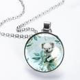 thumbnail image 2 of Koala Elegant Glass Circular Pendant Necklace - Stunning Jewelry for Women, 2 of 5