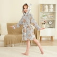 thumbnail image 2 of FORMRS Niños Bathrobe Unisex Hooded Robe Soft Plush Pajamas Sleepwear, Size 4-6T, Cartoon Bear, 2 of 7