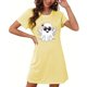 thumbnail image 4 of Camisón corto de talla grande para mujer, camisón de manga corta con estampado de pecho a la moda, camisón para mujer, 4 of 5