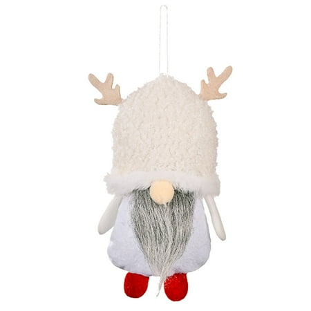 

iOPQO Hangs Christmas Decoration Christmas Lamb Hat Faceless Doll Pendant Christmas Pendant Sherlock Hat Faceless Doll Pendant C