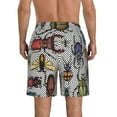 thumbnail image 3 of Bixox Men's Bright Insects printing Casual Classic Fit Short Summer Beach Shorts, 3 of 6