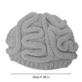 thumbnail image 2 of Gorro tejido Funny Brain - Gorro de invierno con diseño cerebral único, tamaño unisex adulto 22-23,6 pulgadas de circunferencia de cabeza, peso 140g para actividades al aire libre, 2 of 2