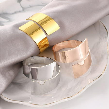

Limei 1Pcs Hollow Out Napkin Rings Holders Serviette Buckle Holder Exquisite Household Napkin Holder Adornment for Wedding Christmas Thanksgiving Party Dinner Table Decoration (Rose Gold)