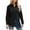 Black, variant on HAiming Corduroy Shirts for Women Solid Long Sleeve V-Neck Button down Cardigan Blouse Casual Loose Dressy Tops