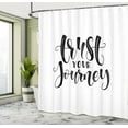 thumbnail image 4 of Ambesonne Words Shower Curtain, Trust Your Journey Saying, 69"Wx84"L, Charcoal Grey and White, 4 of 4