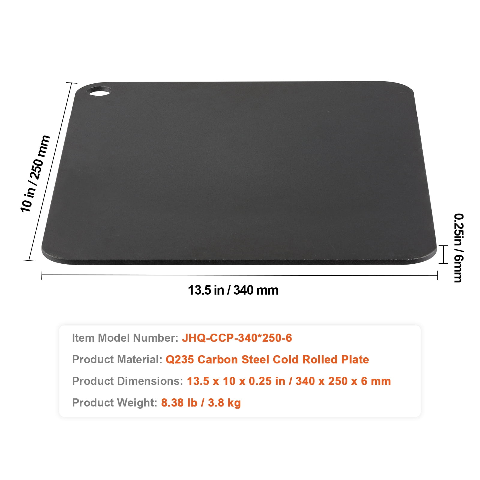 BENTISM 13.5"x10"Square Pizza Baking Steel for Oven